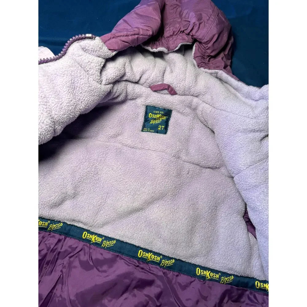 Oshkosh Bgosh vintage purple girls winter coat 2T outdoors‎ warm casual gorpcore - Picture 3 of 5